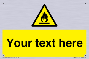 Custom flammable sign